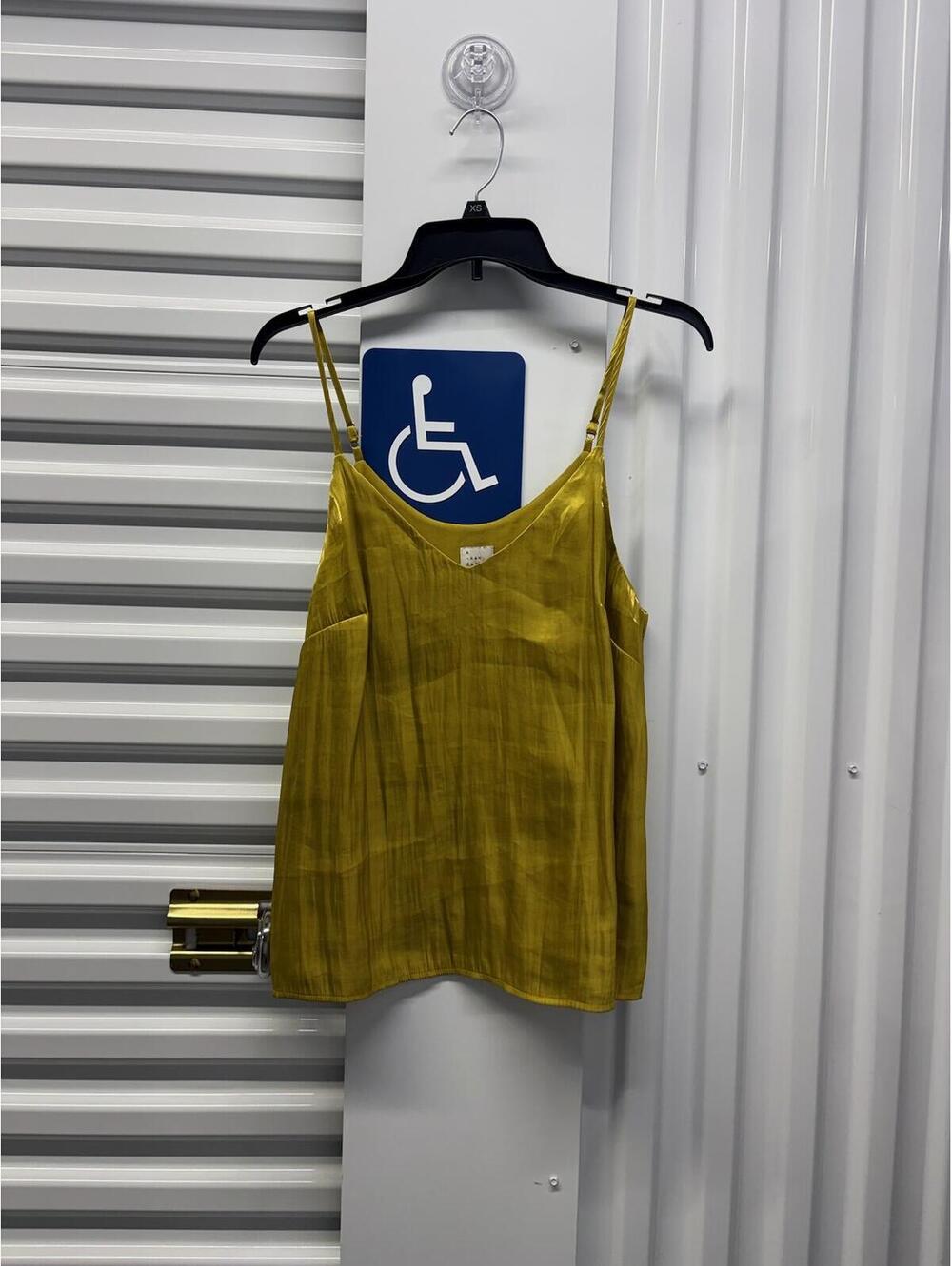 A New Day Women’s Medium A New Day Gold Spaghetti Strap Tank Top